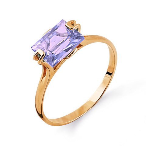 Damen Ring mit Amethyst 585 Rotgold