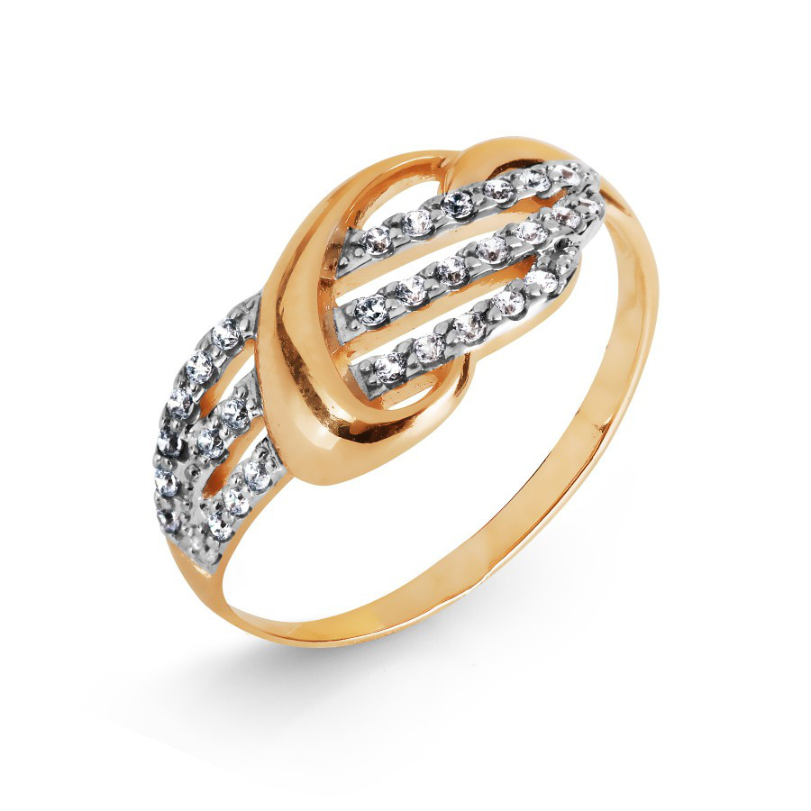 Damen Ring mit Zirkonia | 585 Rotgold