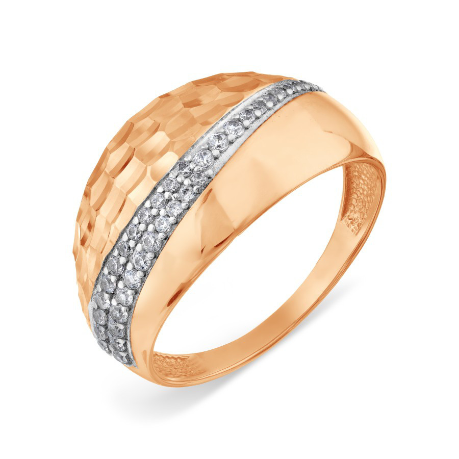 Damen Ring mit Zirkonia 585 Rotgold Diamantiert Damen Ring mit Zirkonia 585 Rotgold Diamantiert