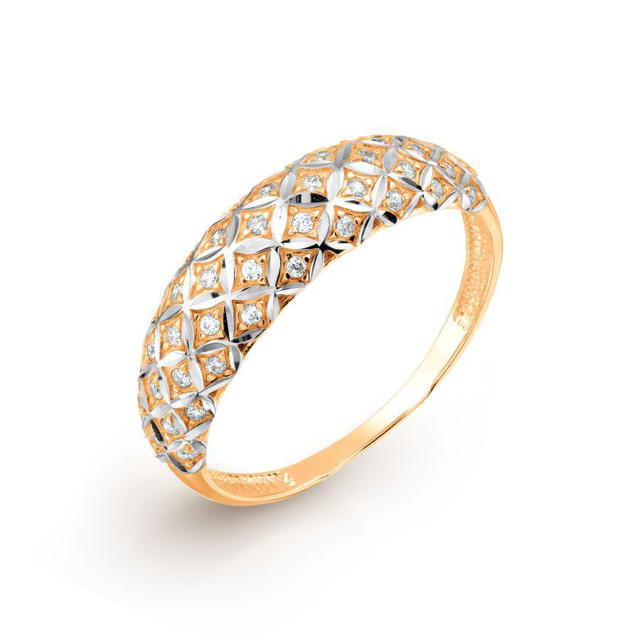 Damen Ring mit 43 Zirkonia 585 Rotgold Damen Ring mit 43 Zirkonia 585 Rotgold
