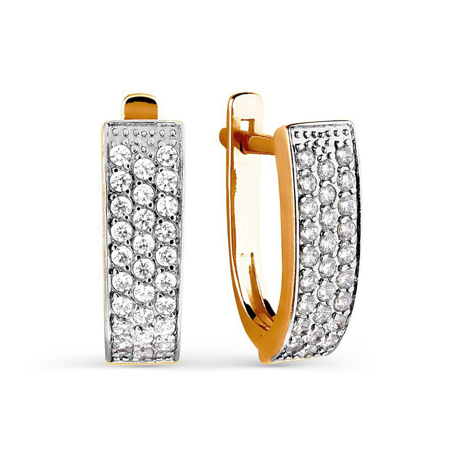 Ohrringe mit Zirkonia | 585 Rotgold
