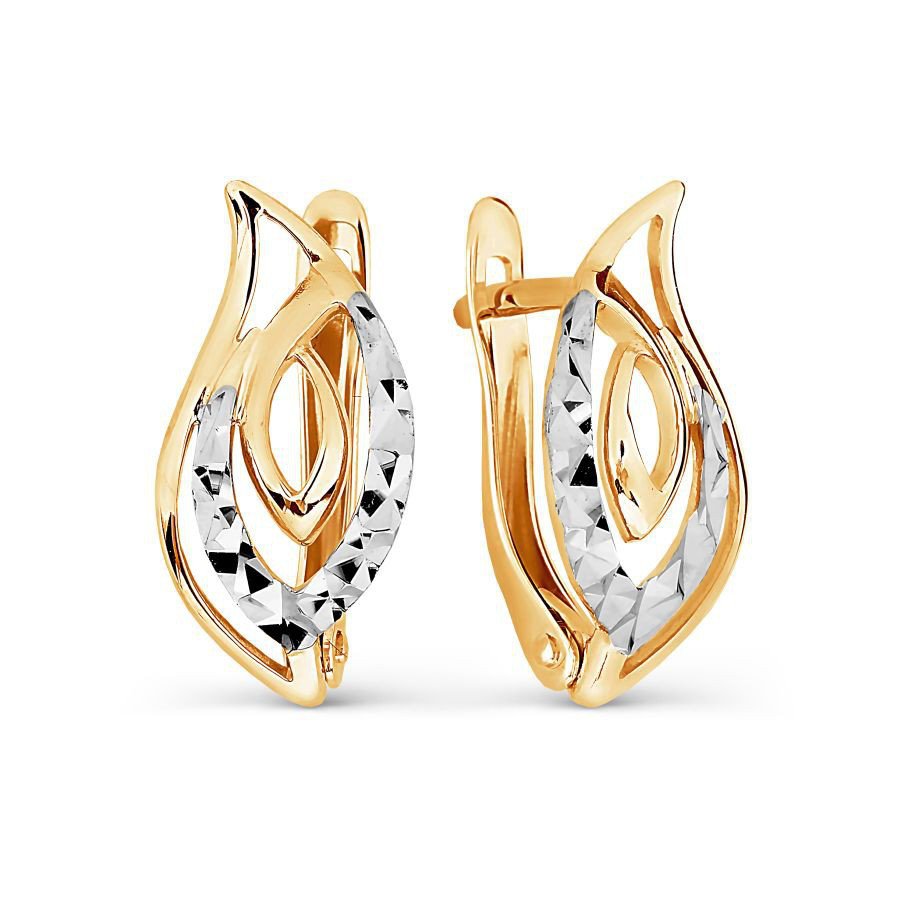 Ohrringe mit Diamantschliff | 375 Rotgold