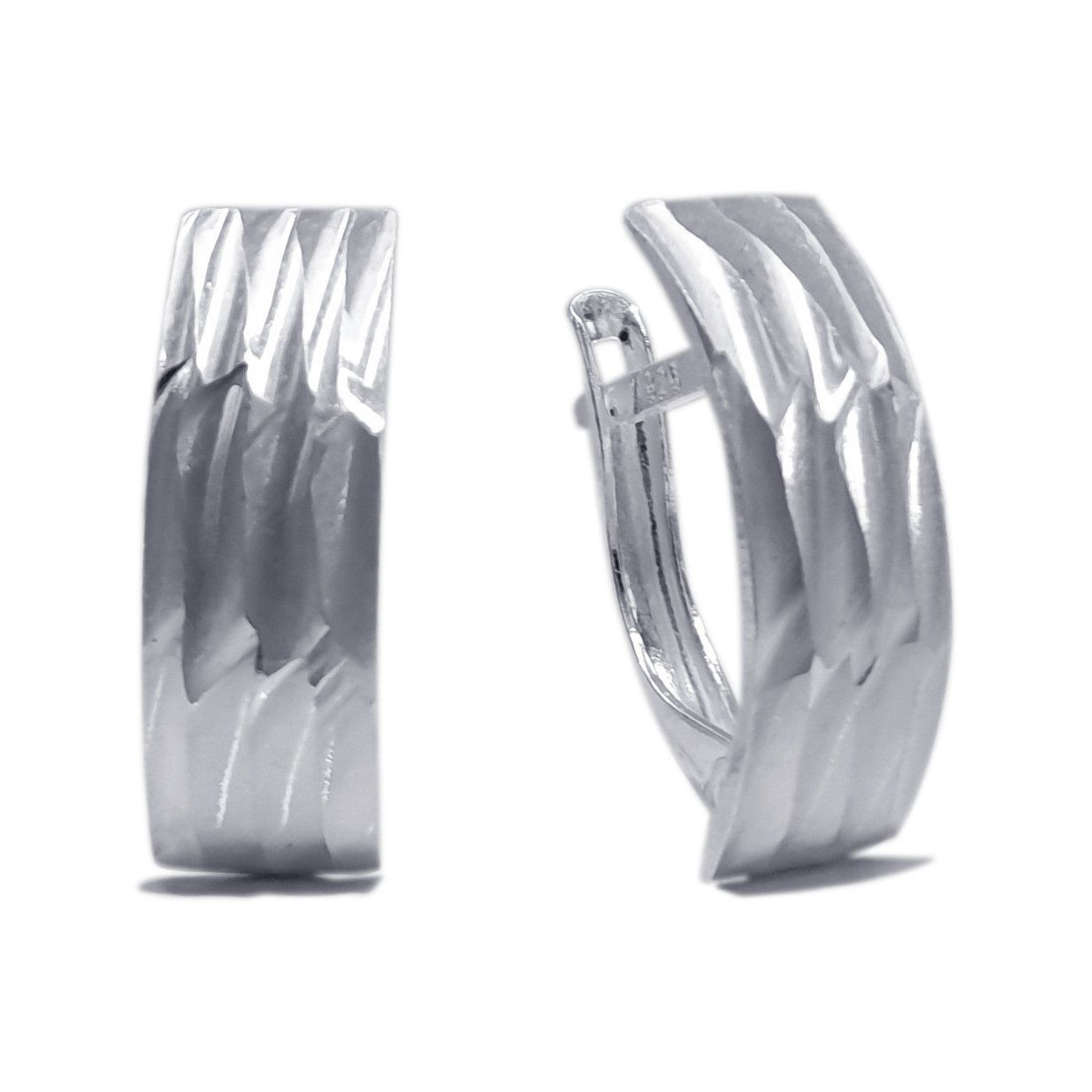 Ohrringe mit Diamantschliff 925 Silber