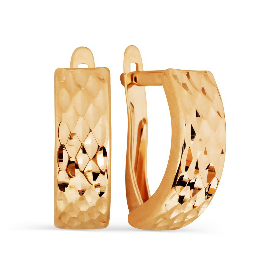 Ohrringe mit Diamantschliff | 585 Rotgold