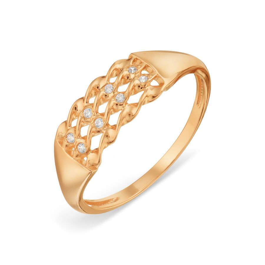 Damen Ring mit Zirkonia | 585 Rotgold Damen Ring mit Zirkonia | 585 Rotgold