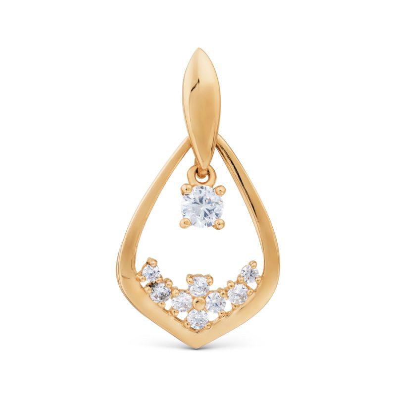 Подвеска с фианитами из золота 585 пробы