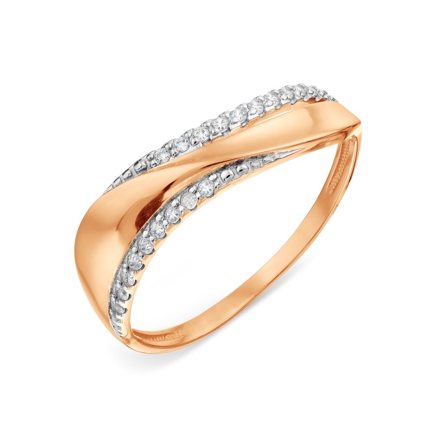 Damen Ring mit Zirkonia | 585 Rotgold Damen Ring mit Zirkonia | 585 Rotgold