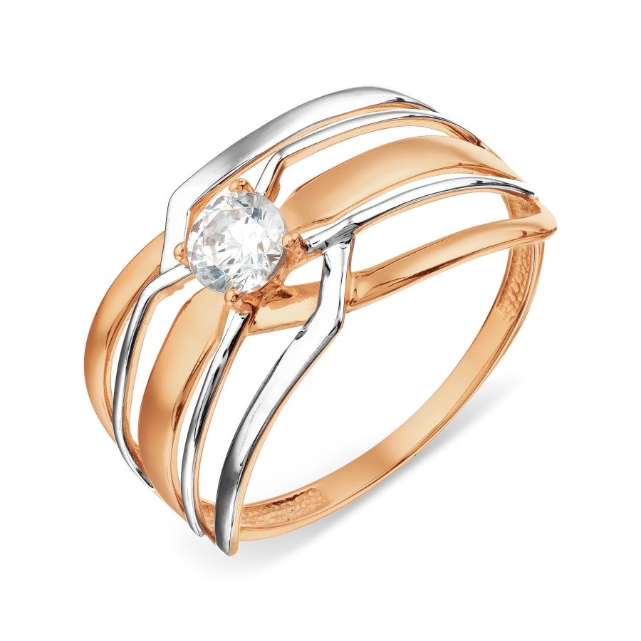 Damen Ring mit Zirkonia | 585 Rotgold Damen Ring mit Zirkonia | 585 Rotgold