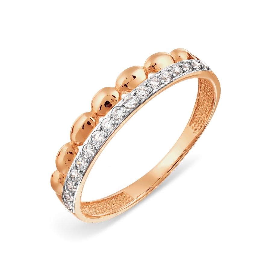 Damen Ring mit Zirkonia | 585 Rotgold Damen Ring mit Zirkonia | 585 Rotgold