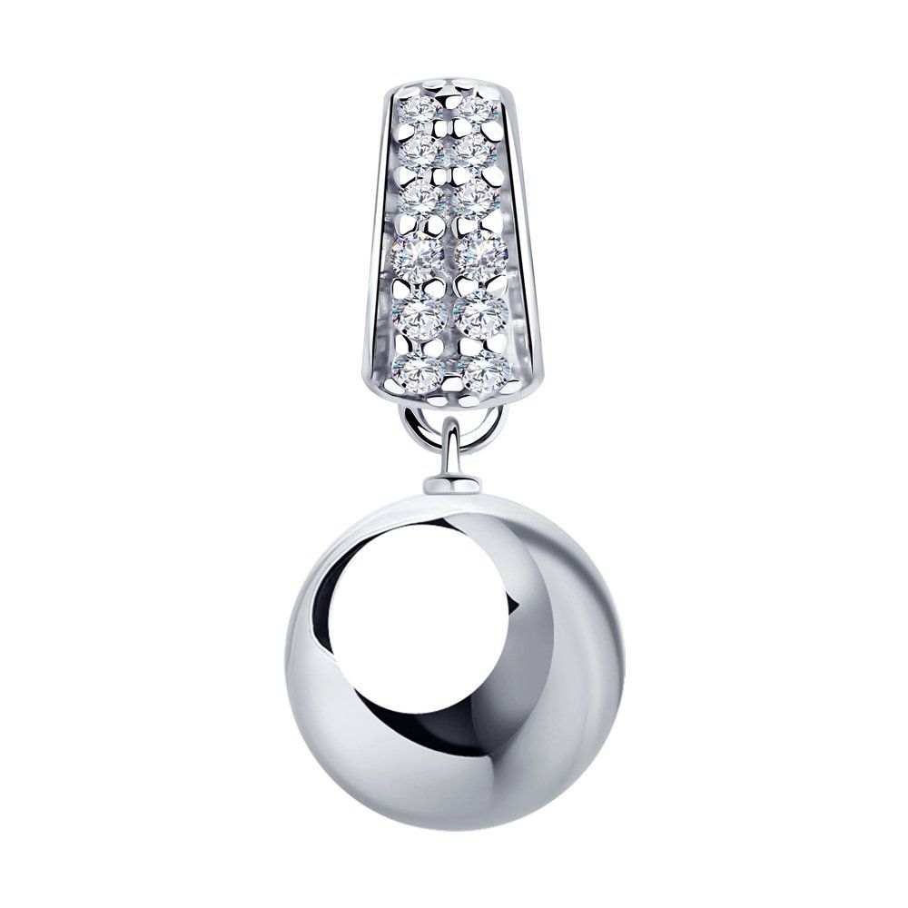 Anhänger Kugel mit Zirkonia 925 Silber