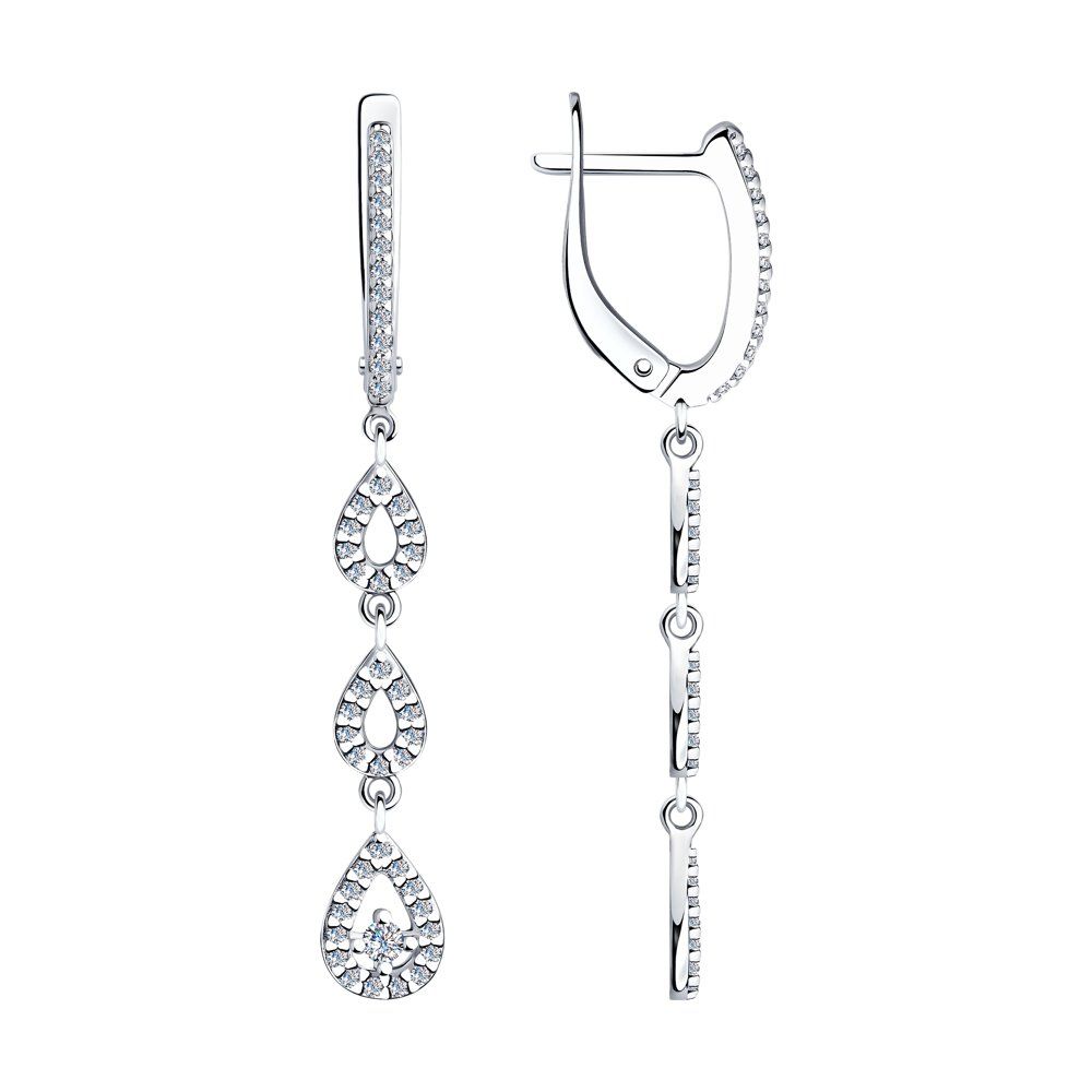 Ohrringe mit Zirkonia | 925 Silber Ohrringe mit Zirkonia | 925 Silber