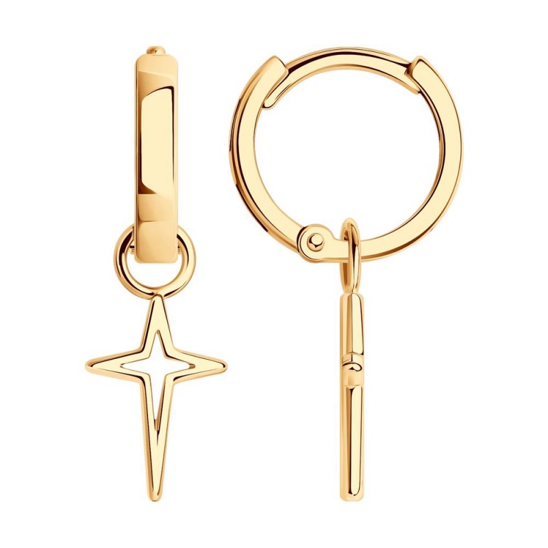 Paar Creolen 925 Silber vergoldet