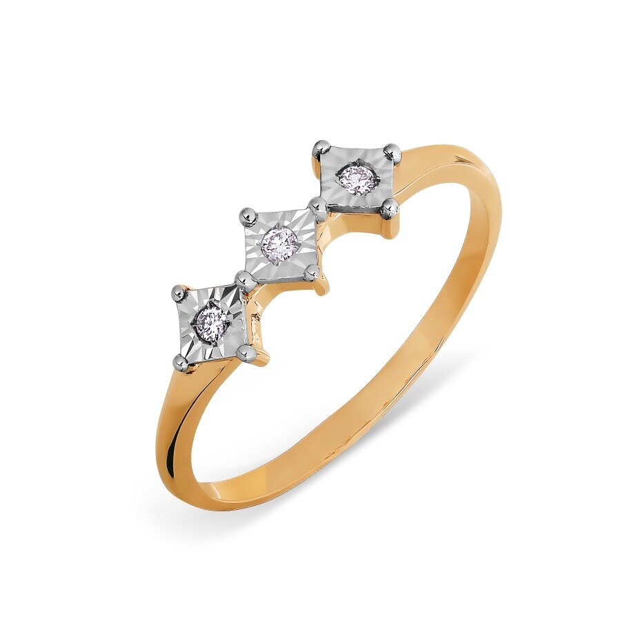 Damen Ring mit Brillant - 585 Rotgold
