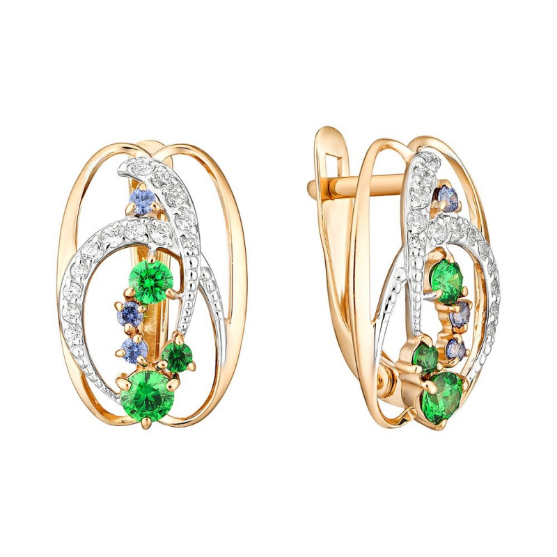 Ohrringe mit Zirkonia | 585 Rotgold