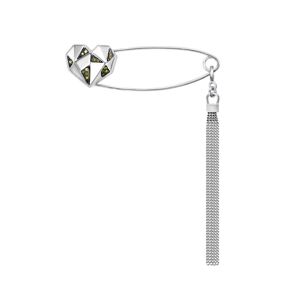 Sicherheitsnadel "Herz" 925 Silber