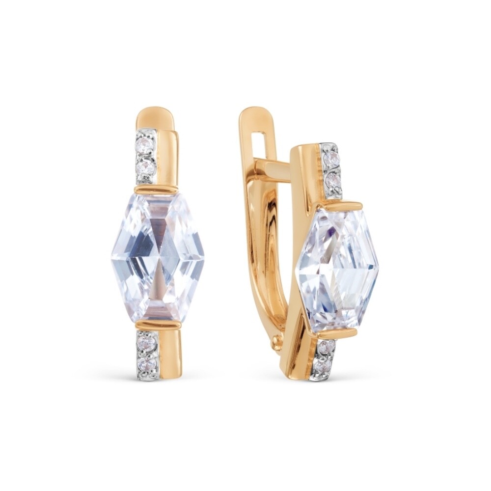 Ohrringe mit Zirkonia | 585 Rotgold