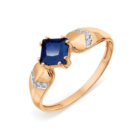Damen Ring 585 Rotgold Saphir und Zirkonia Damen Ring 585 Rotgold Saphir und Zirkonia