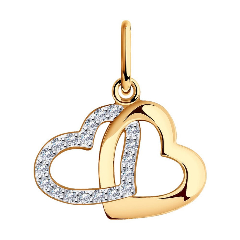 Kettenanhänger Zirkonia 585 Rotgold Goldanhänger