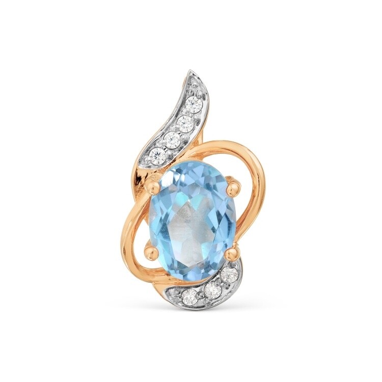 Anhänger 585 Rotgold Topas Zirkonia