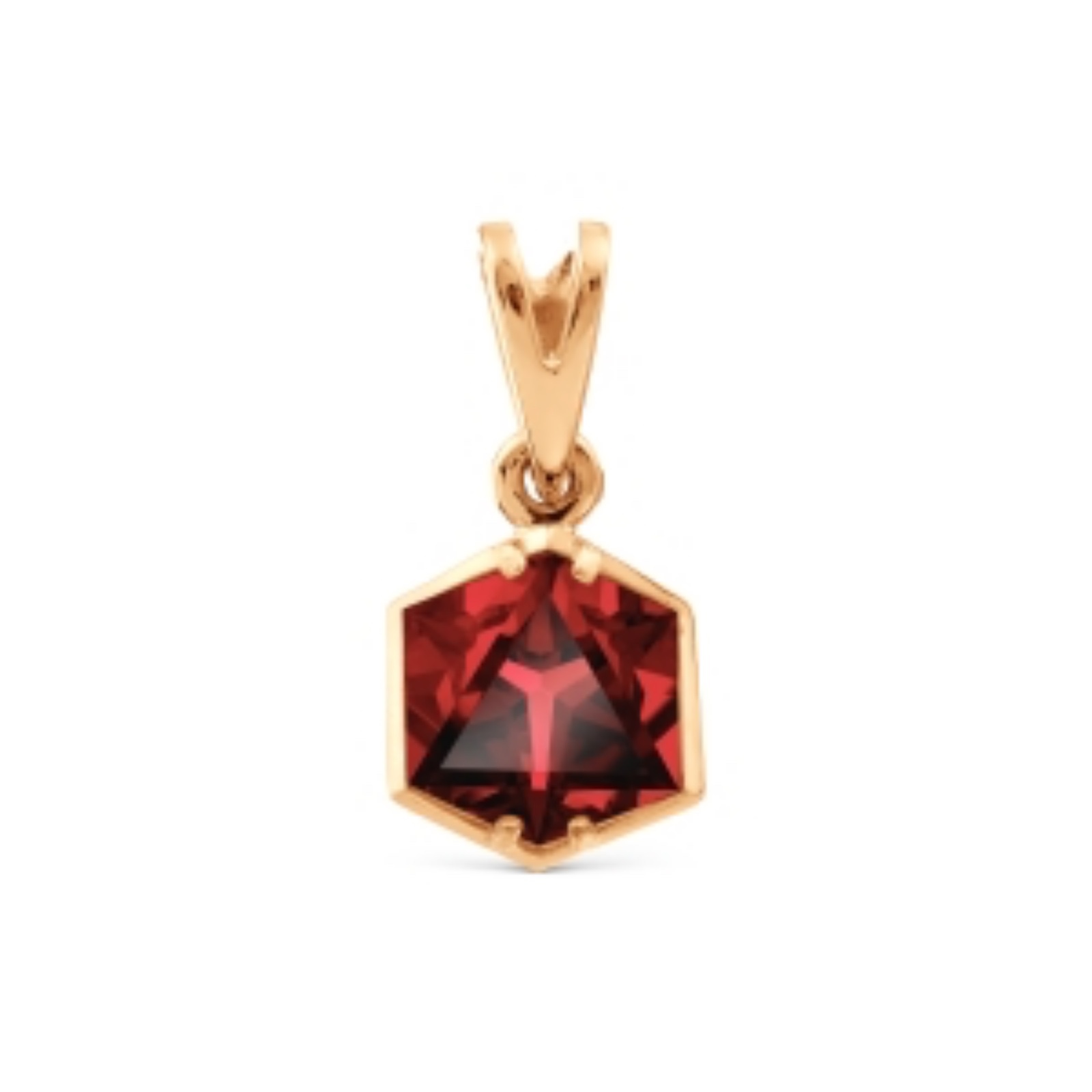 Подвеска из золота с гранатом