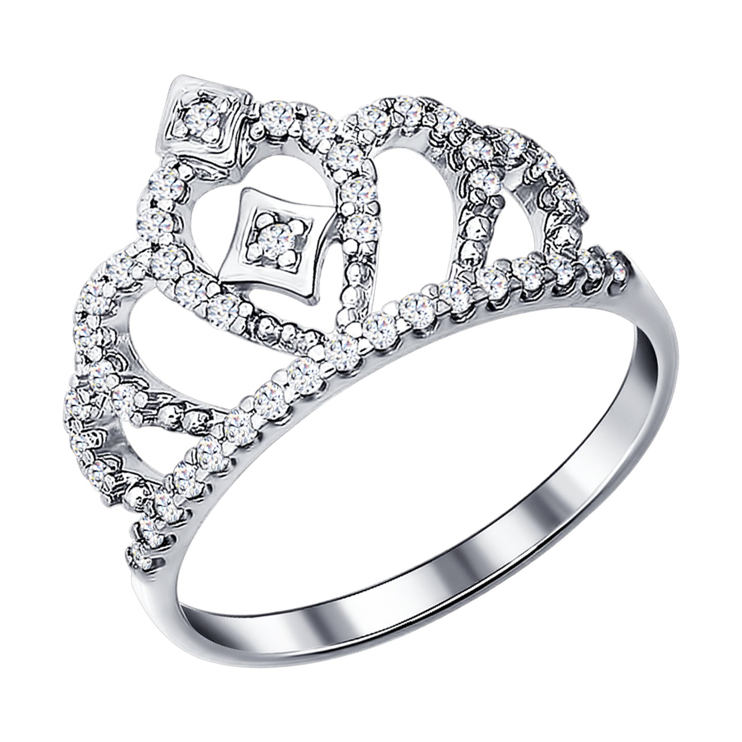 Damen Ring "KRONE" 925 Silber mit Zirkonia