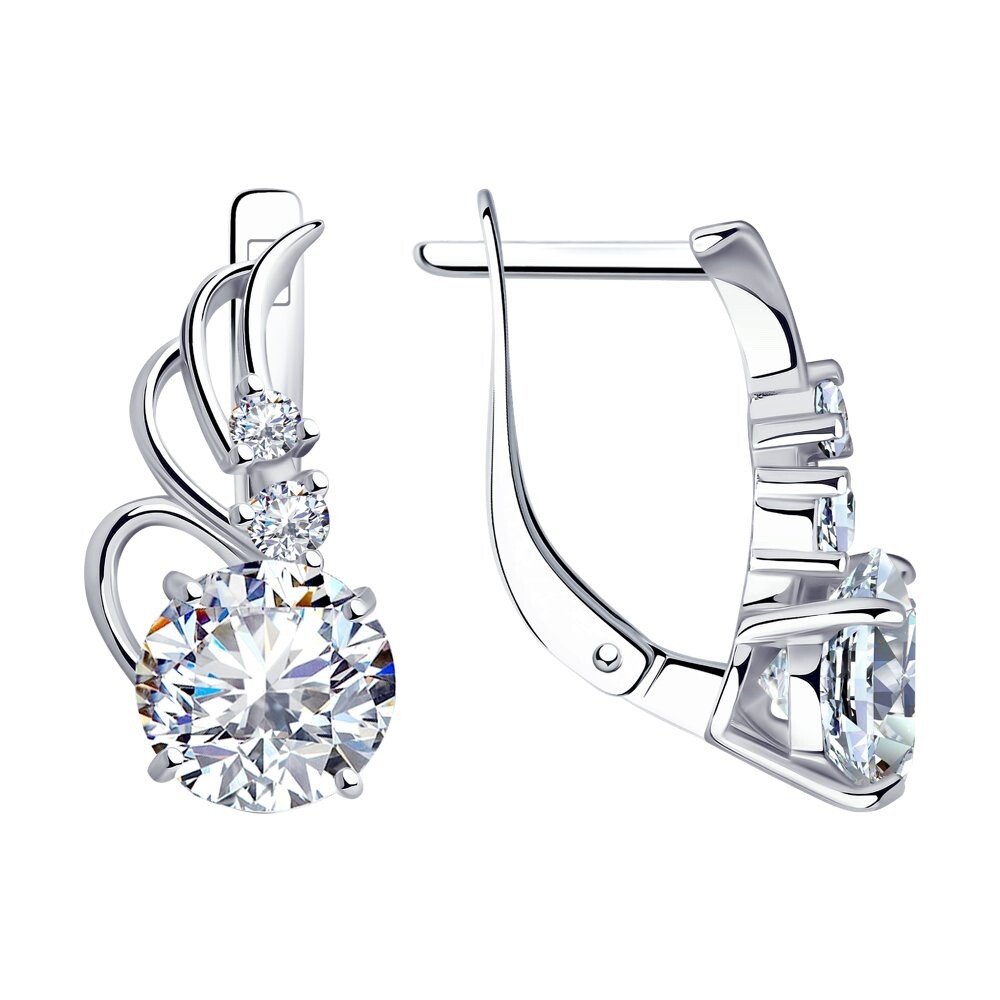 Damen Ohrringe 925 Silber Zirkonia