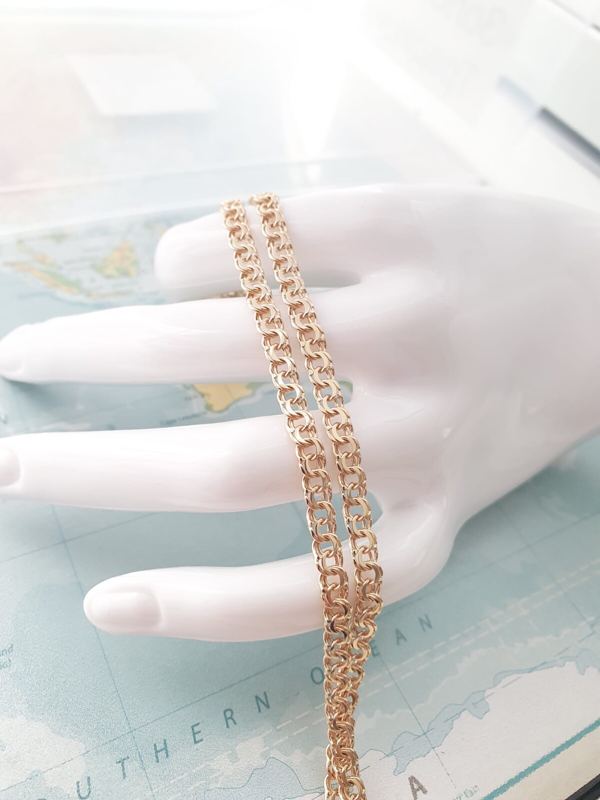 Kette "Garibaldi" 585 Rotgold - Handarbeit - Massiv