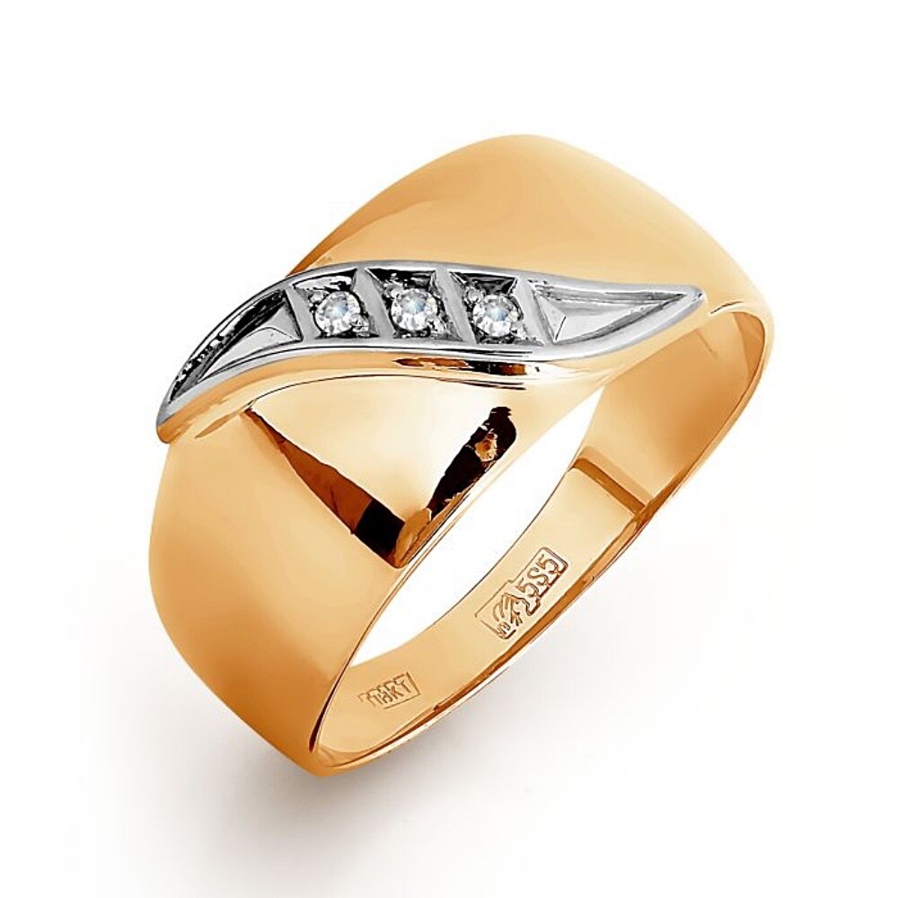 Trauring mit Zirkonia 585 Rotgold