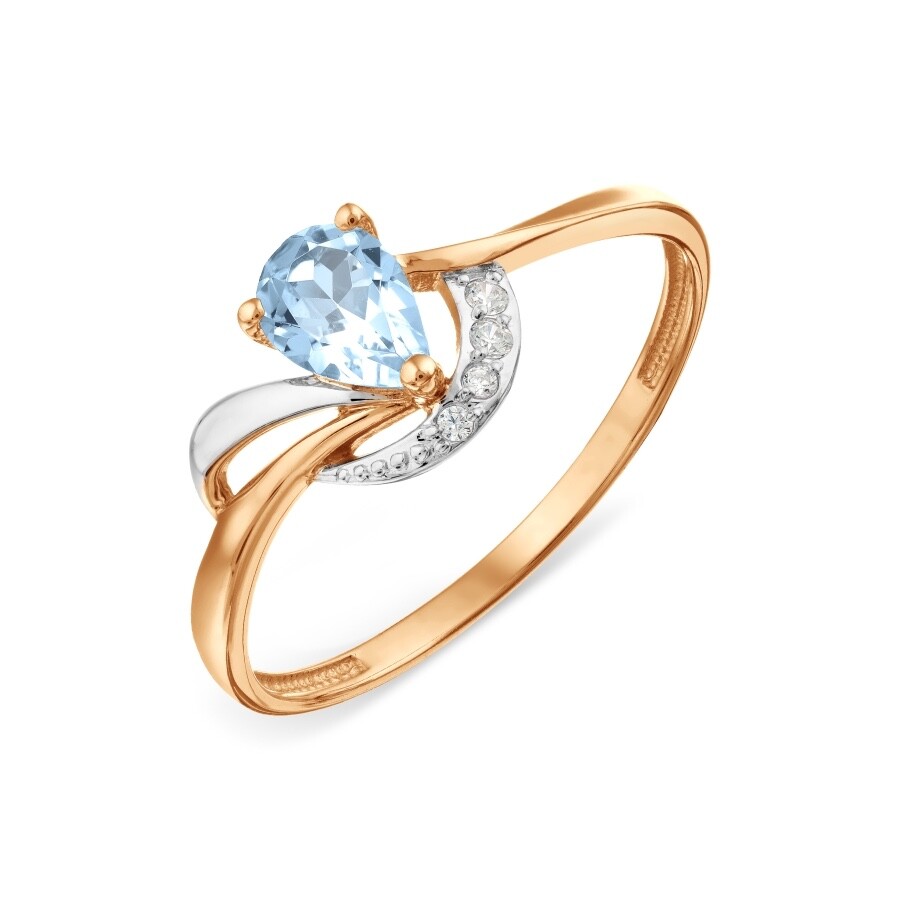 Damen Ring 585 Rotgold Topas und Zirkonia Damen Ring 585 Rotgold Topas und Zirkonia