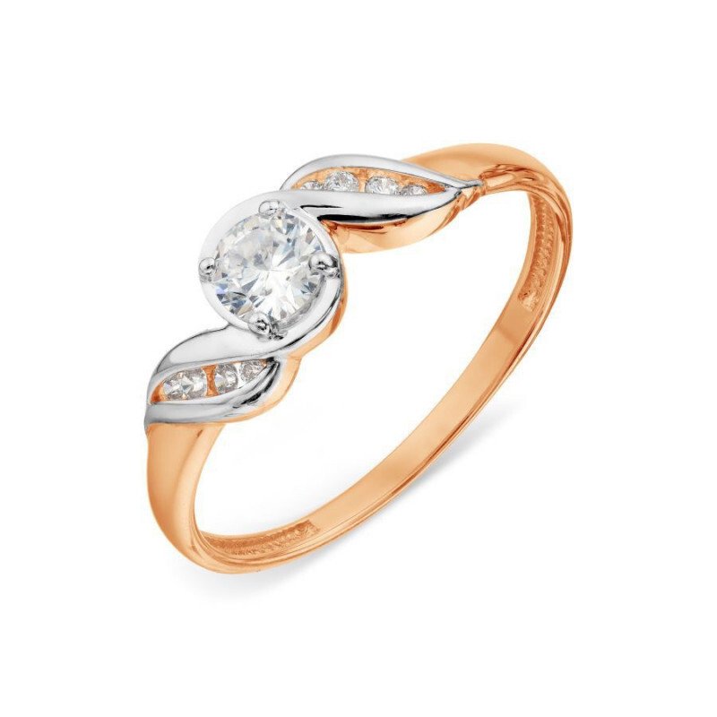 Damen Ring mit Zirkonia | 585 Rotgold