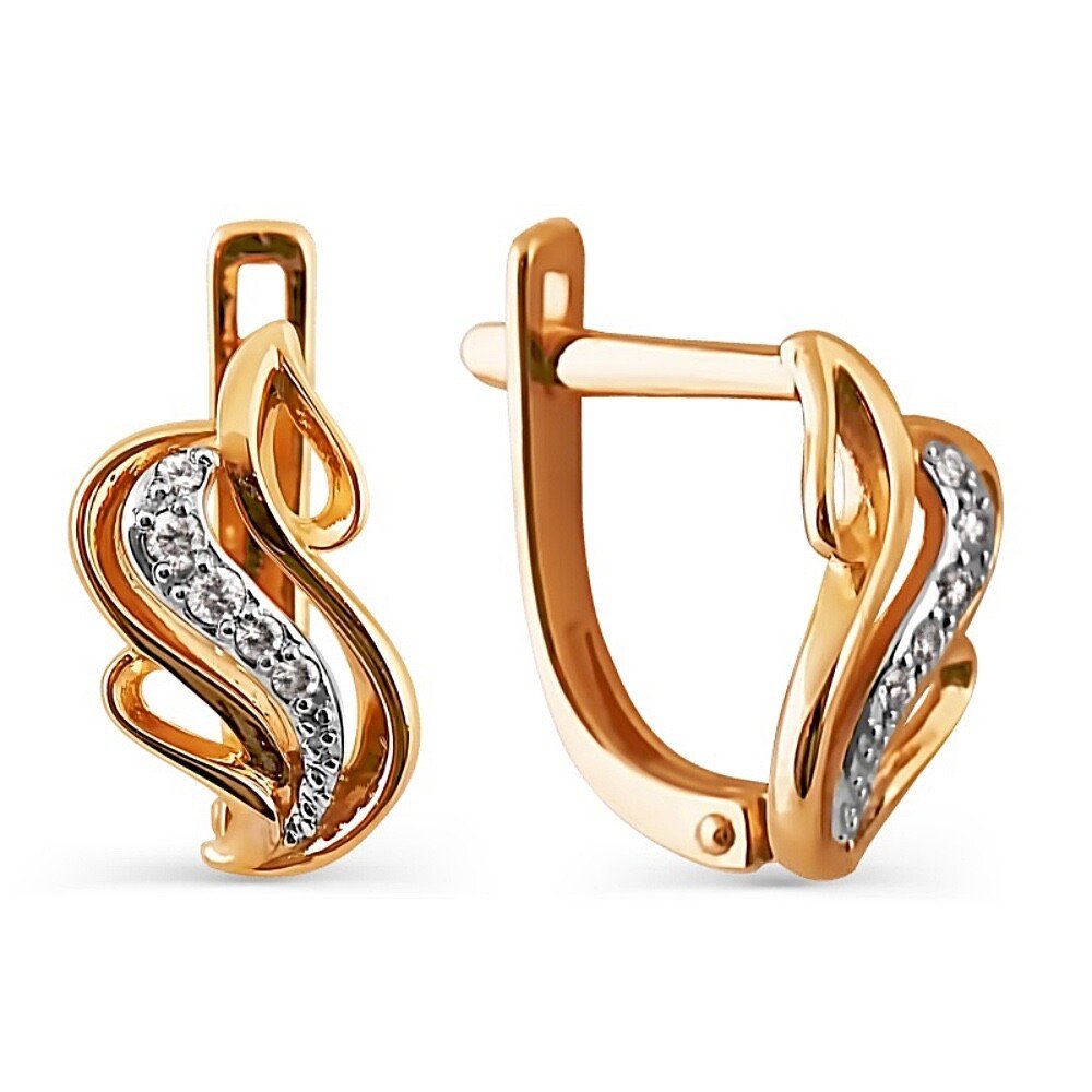 Ohrringe 585er Rotgold Zirkonia