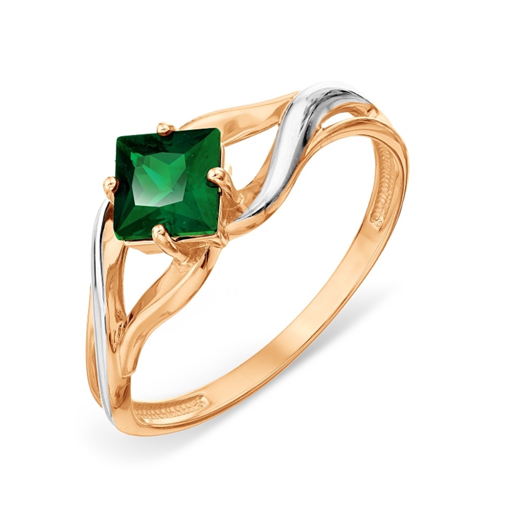 Damen Ring 585 Rotgold Smaragd Bicolor Damen Ring 585 Rotgold Smaragd Bicolor