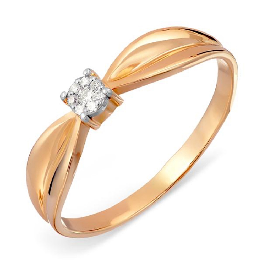 Damen Ring 585er Rotgold Brillant Damen Ring 585er Rotgold Brillant