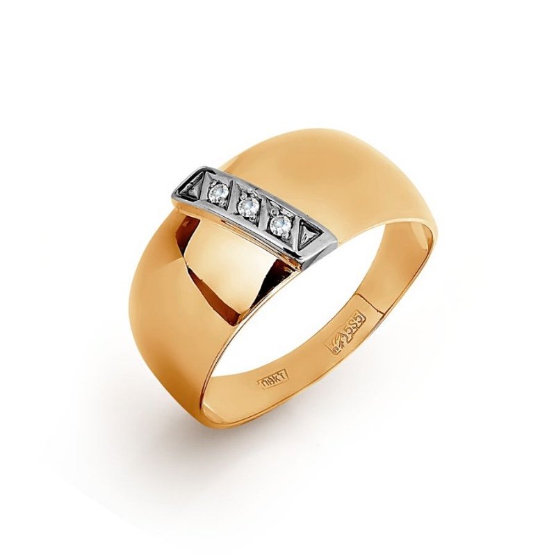 Damen Ring 585 Rotgold Zirkonia