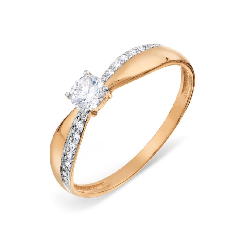 Damen Ring mit Zirkonia 585 Rotgold Damen Ring mit Zirkonia 585 Rotgold
