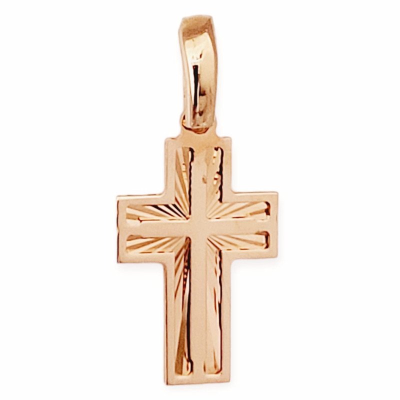 Kreuz "Diamant" 585 Rotgold
