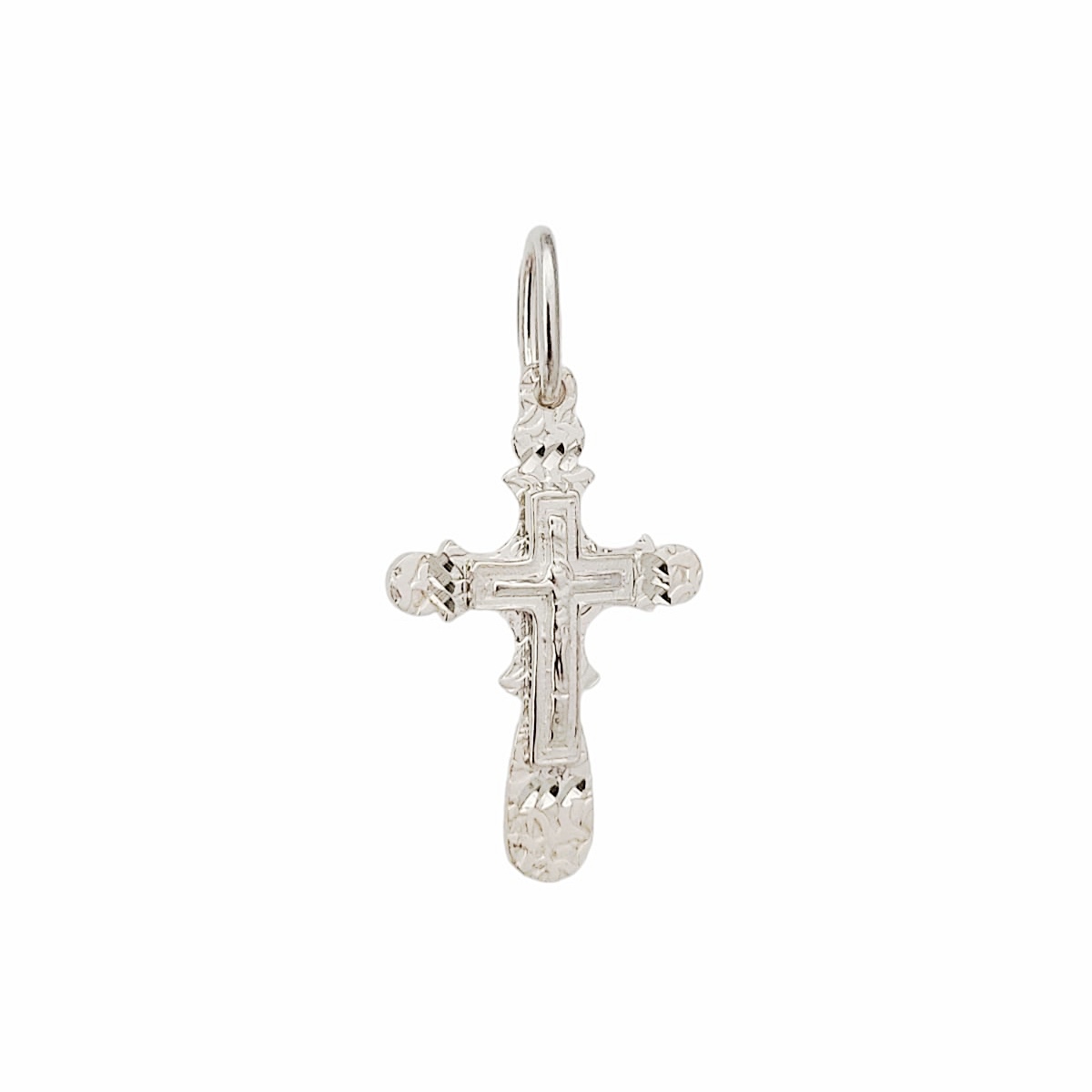 Серебряный крестик-подвеска