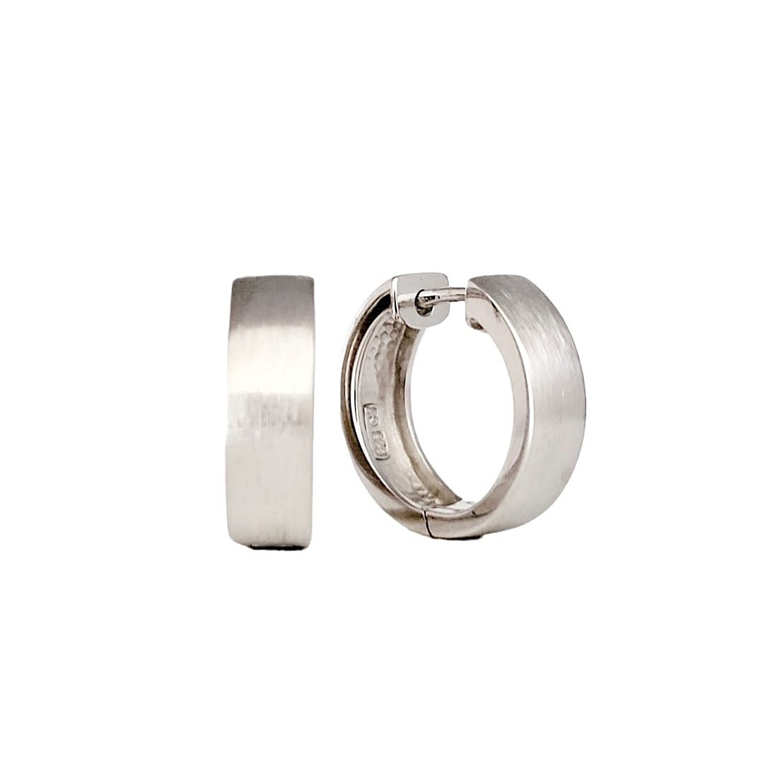 Paar Creolen 925er Silber mattiert