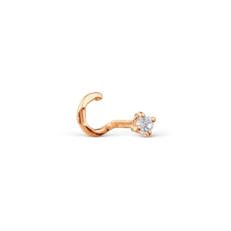 Piercing 585 Rotgold mit Zirkonia