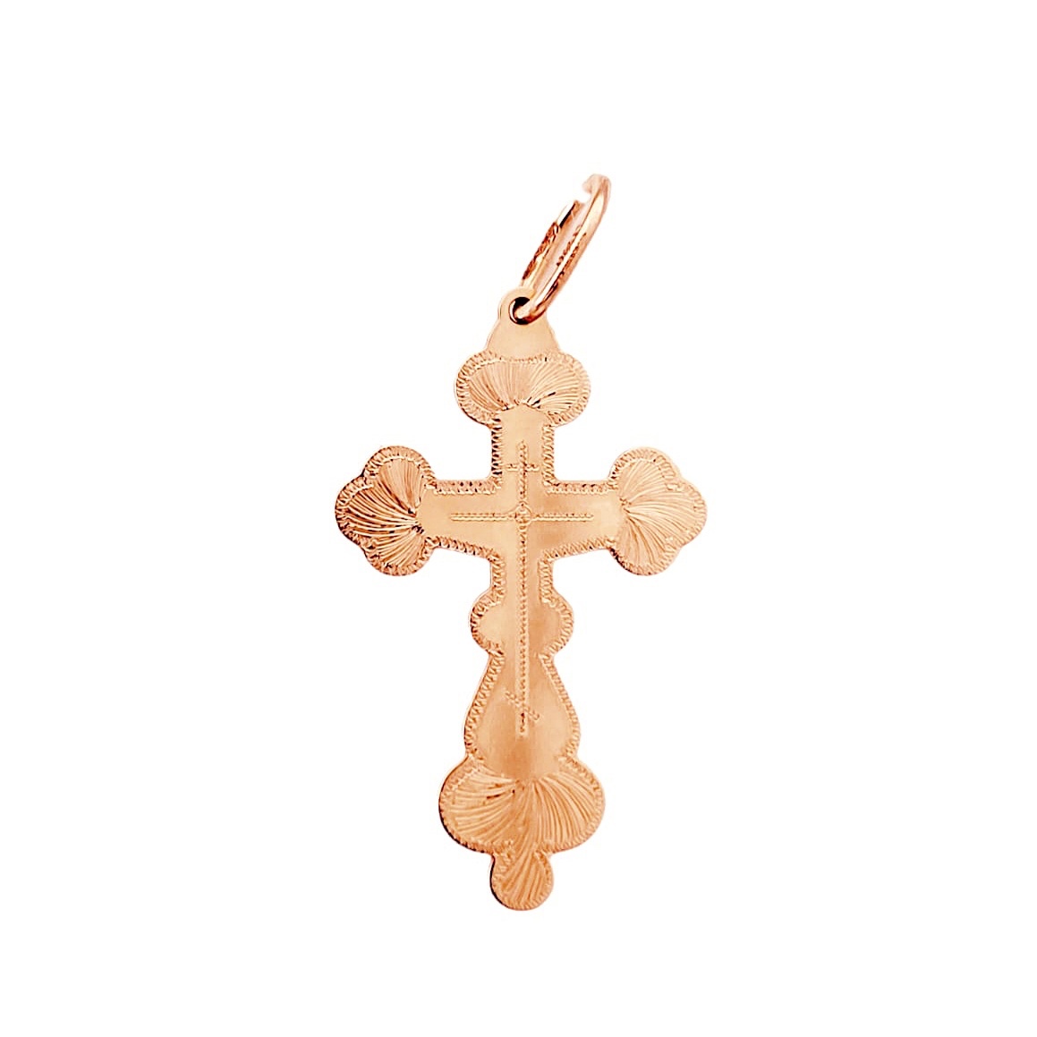 Kreuz Anhänger 585 Rotgold Taufkreuz