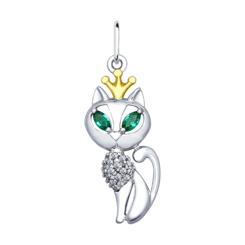 Anhänger "KATZE" 925 Silber mit Zirkonia