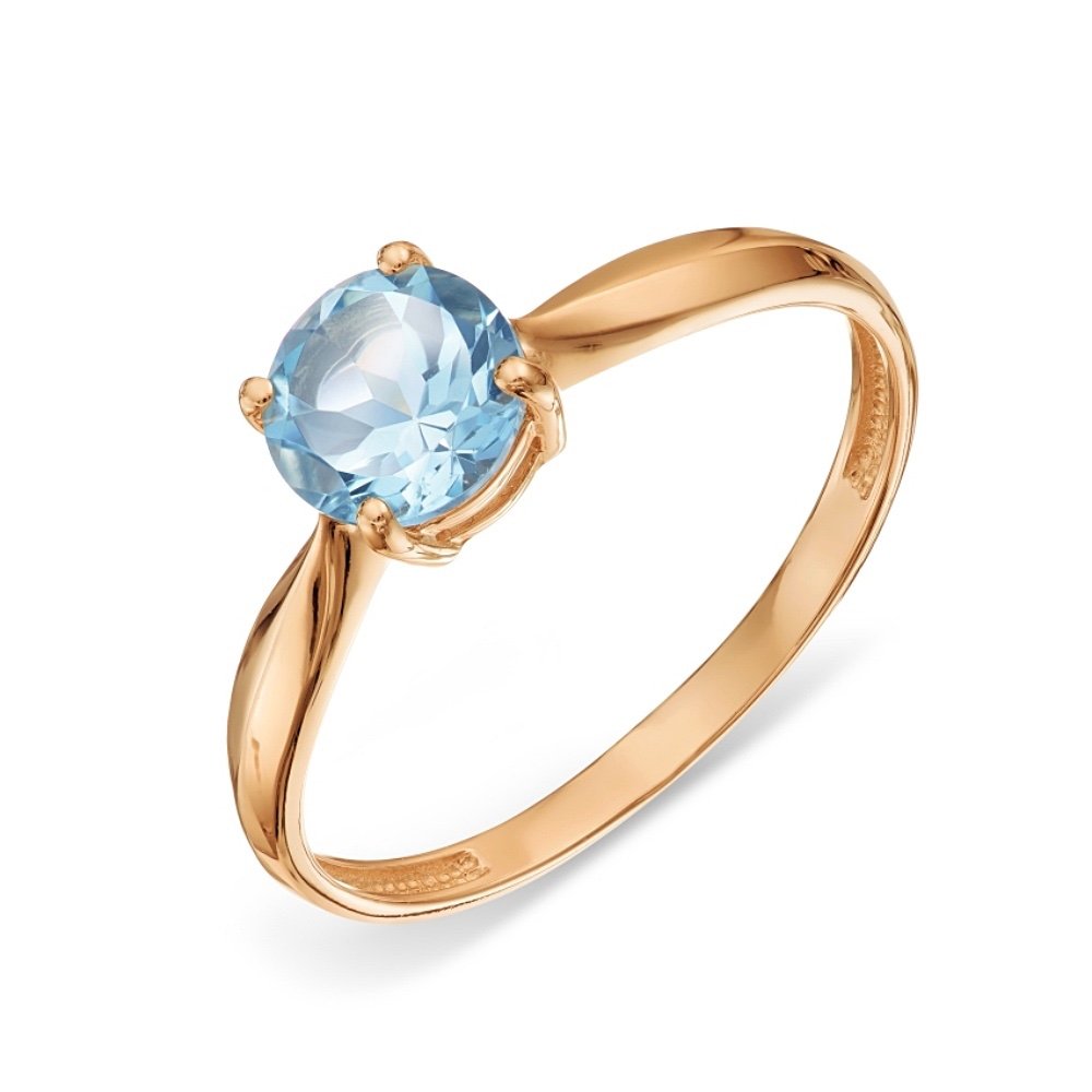 Damen Ring 585er Rotgold Topas