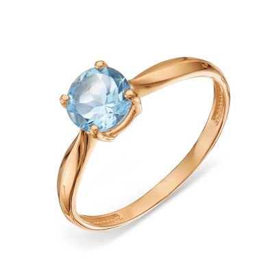 Damen Ring 585er Rotgold Topas