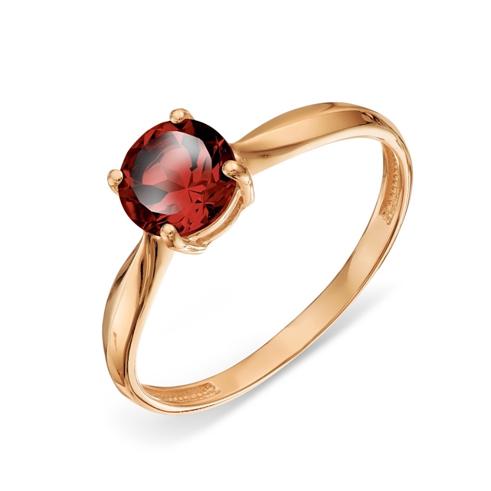 Damen Ring 585 Rotgold mit Granat