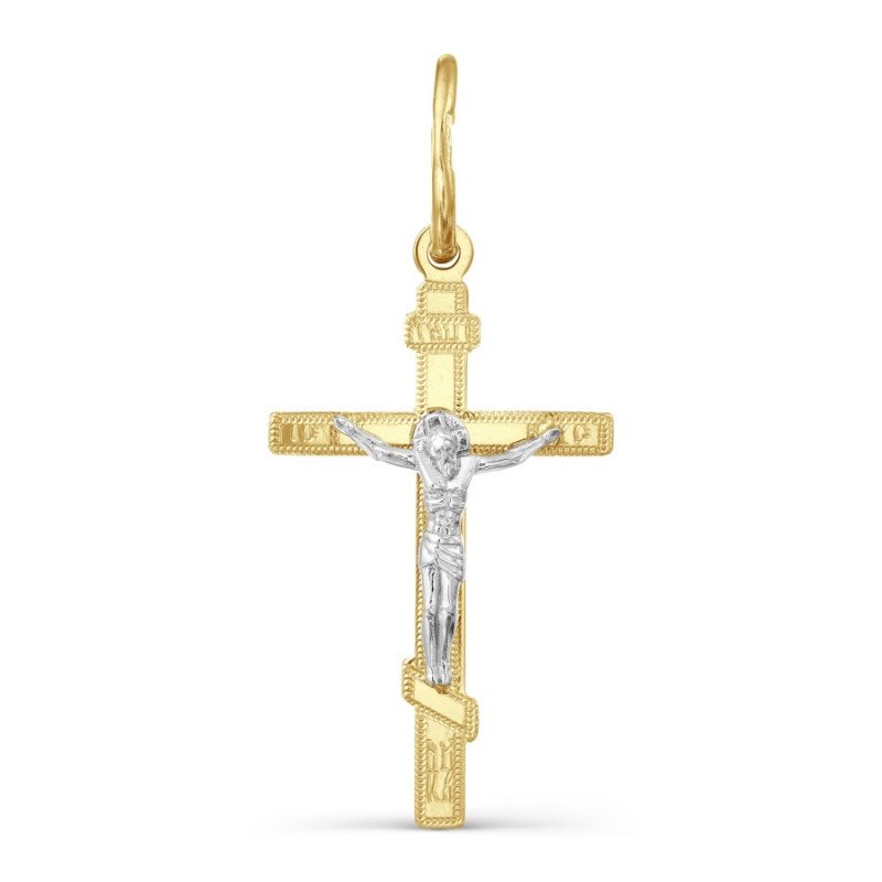 Kreuz Anhänger 585 Gelbgold mit Jesus