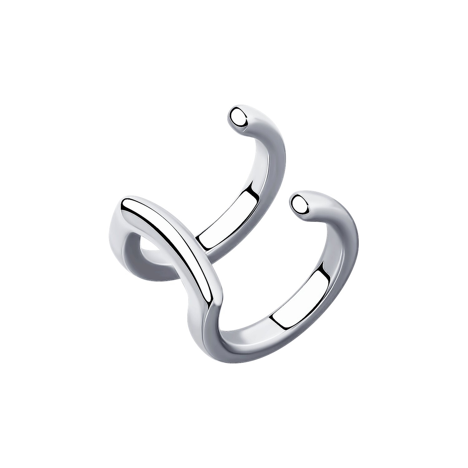 Серьга из русского серебра 925 пробы