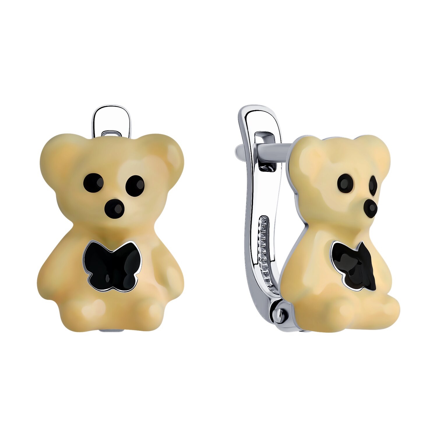 Kinder Ohrringe aus 925er Silber mit Emaille