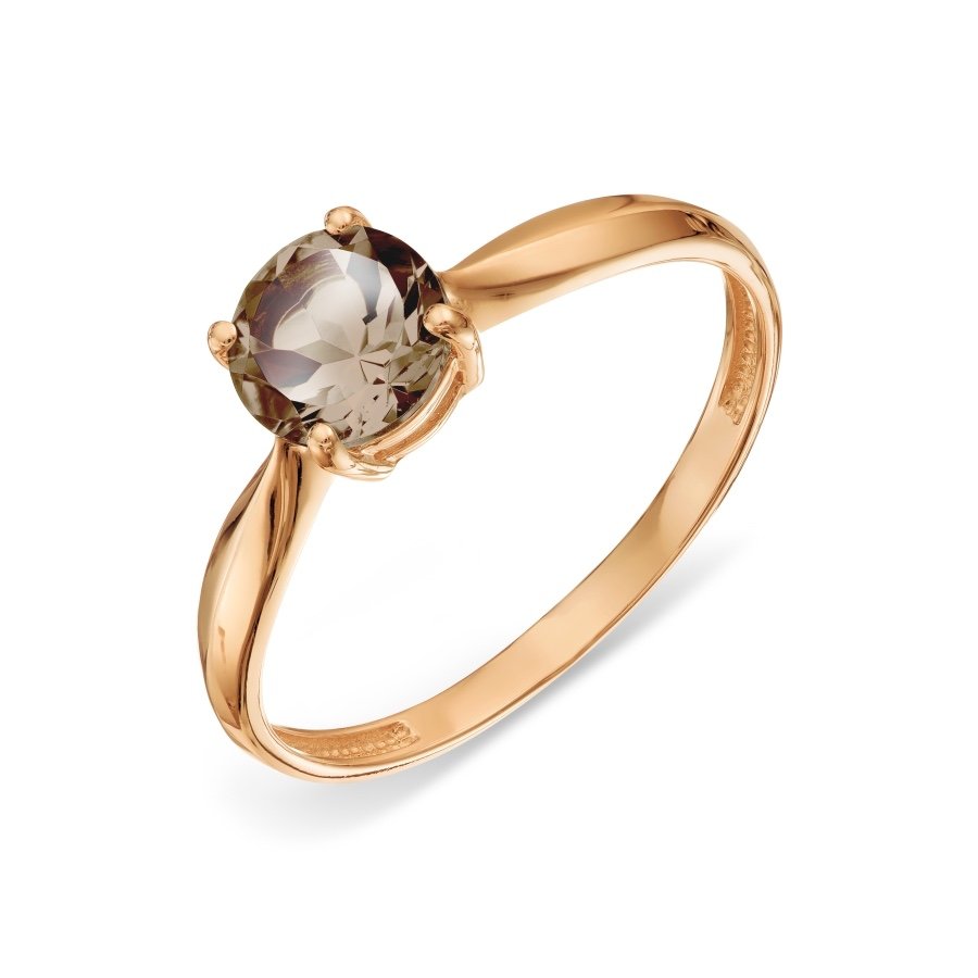 Damen Ring 585er Rotgold Rauchtopas