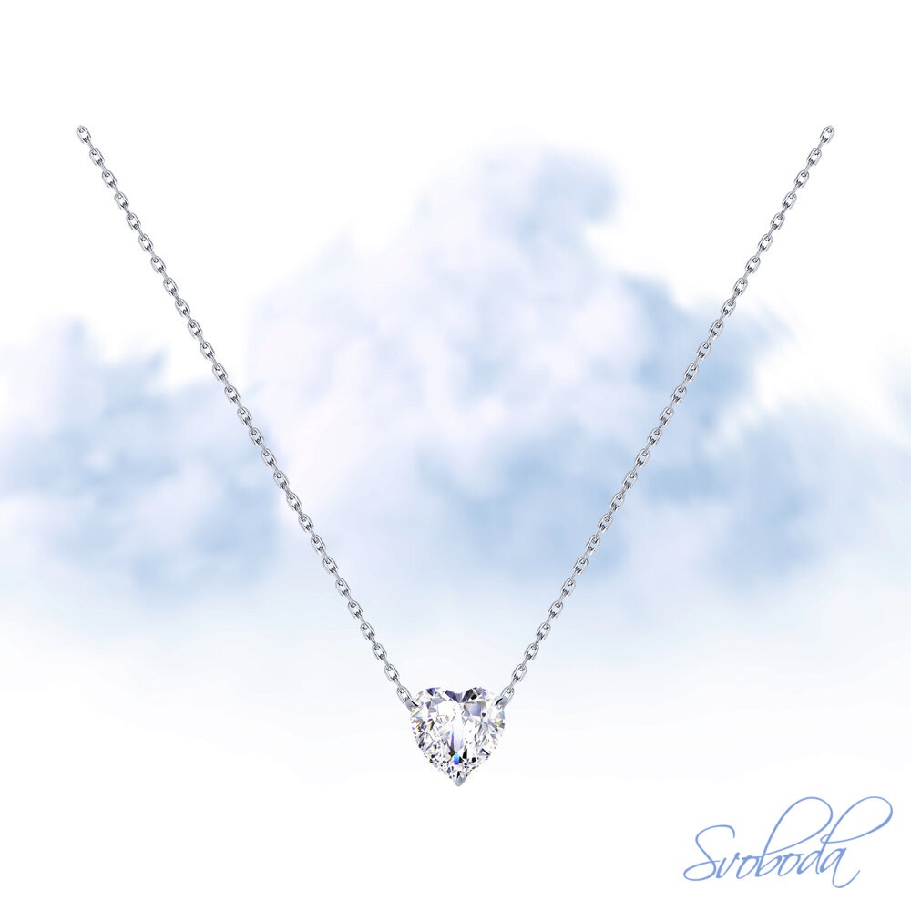 Колье из русского серебра 925 пробы с фианитами