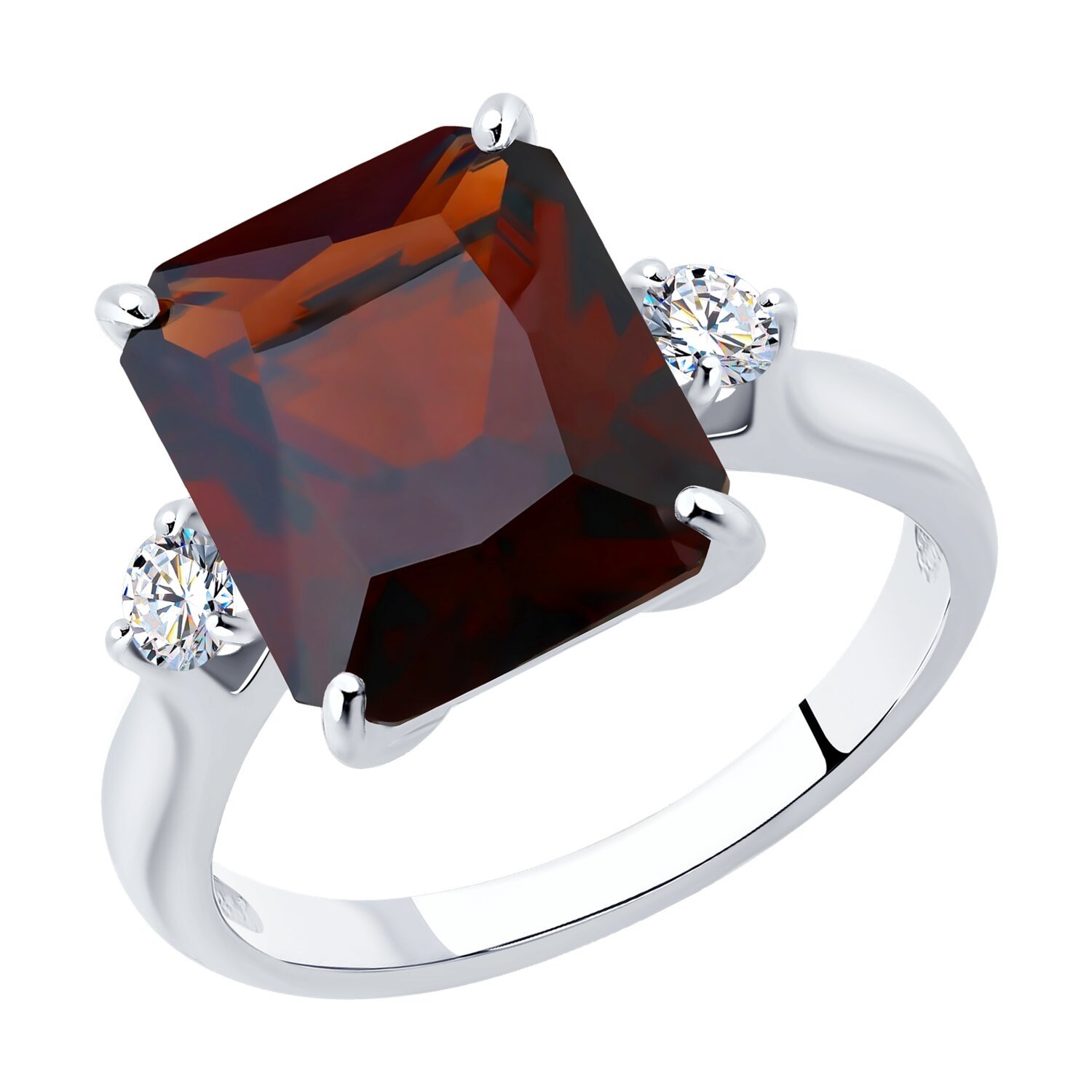 Damen Ring 925 Silber mit Sitall und Zirkonia